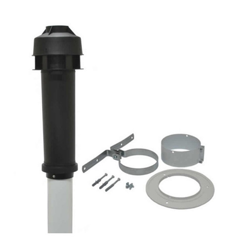 Glow-worm Vertical Boiler Flue Terminal, 60mm/100mm, Black