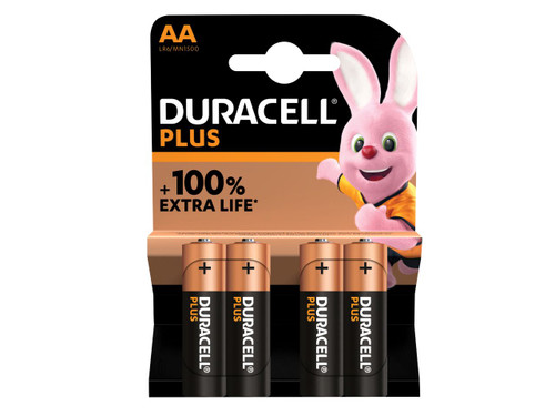Duracell Aa Cell Plus Power +100% Batteries, Pack of 4