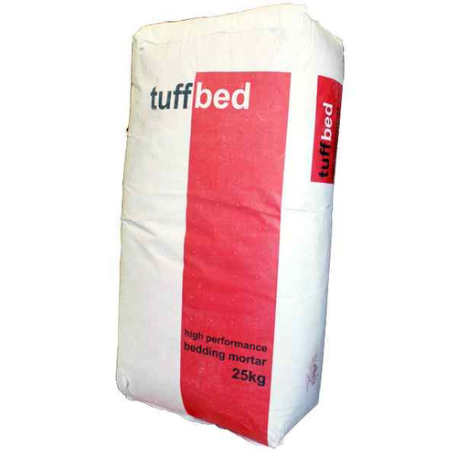 Tuffbau Tuffbed Pre-Mixed Bedding Mortar, Grey, BS7533-101, 25kg