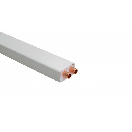 Talon Double Pipe Cover, White, 15mm x 2.5m Length