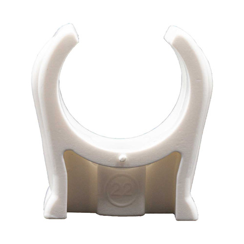 Talon Single Snap-In Open Pipe Clip, 22mm