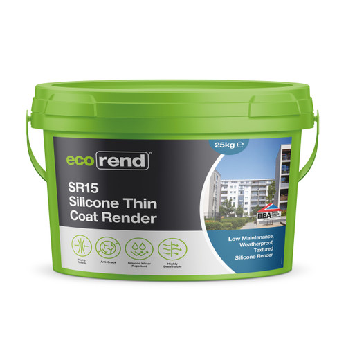 Ecorend SR15 Silicone Thin Coat Render, marble White, 25kg
