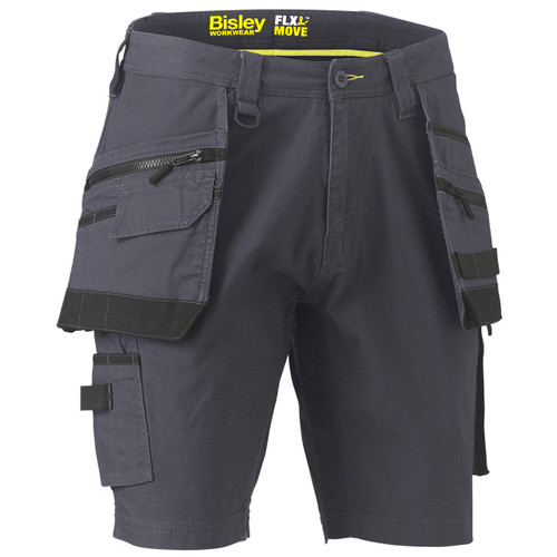 Flex & Move Stretch Cargo Shorts With Holster Tool Pocket - 34R