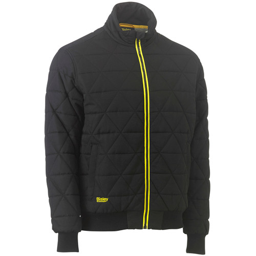 Diamond Quilted Bomber Jacket - XL