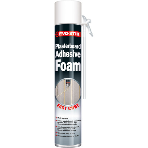 Evo-Stik Plasterboard Adhesive, Gun Applied Foam, Fast Cure, 750 ML