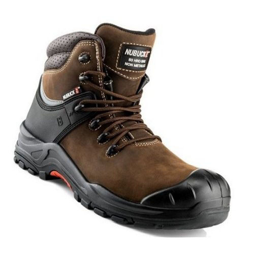 Nkz102Br Buckbootz Nubuckz S3 Hro Src Wru Brown Safety Lace Boot - Size 8