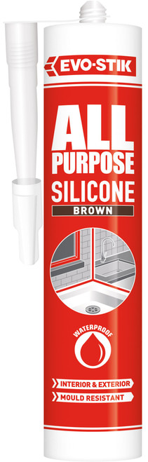 Evo-Stik Multi-Purpose Silicone Sealant, Brown, 290 ML