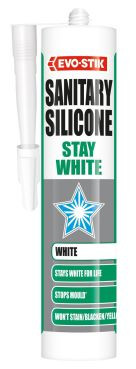 Evo-Stik Sanitary Silicone Sealant Stay White, 290 ML