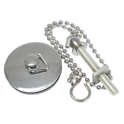 Embrass Brass Basin Plug C/W Ball Chain & Stay
