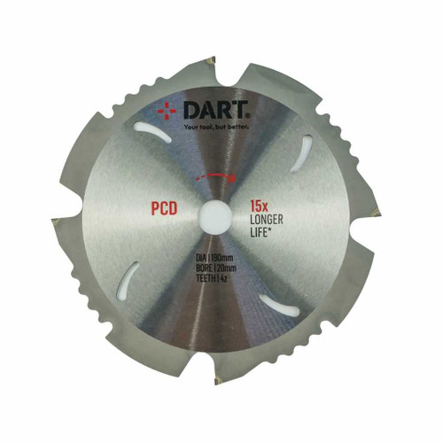 Dart Pcd Fibre Cement Saw Blade 190D x 30B x 4Z