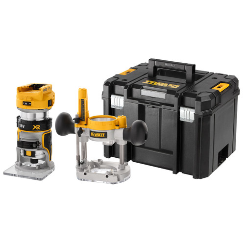 Dewalt Dcw604Nt Xr 1/4In Twin Base Router 18V Bare Unit