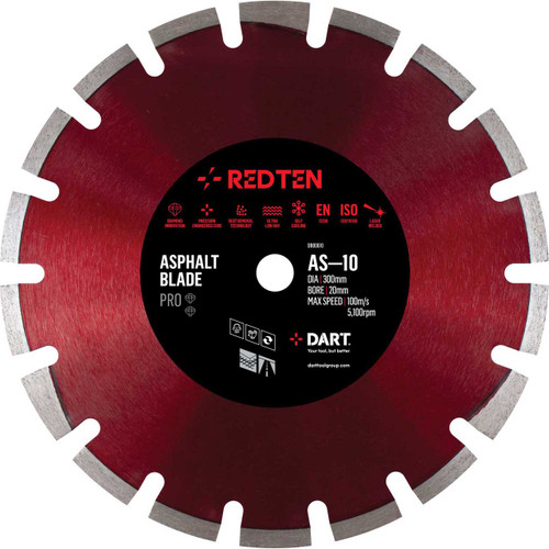 Red Ten As-10 Asphalt Diamond Blade 300mm x 20mm