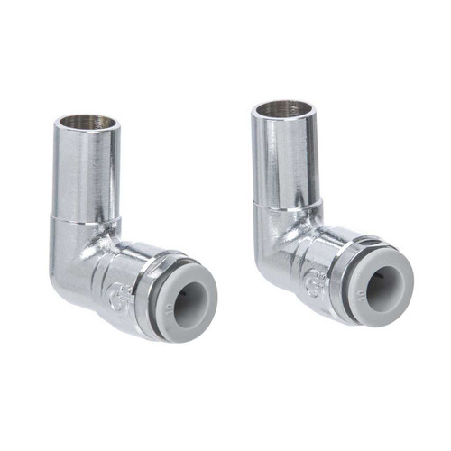 Altecnic Chrome Push Fit Stem Elbows (Pair) 15mm x 15mm