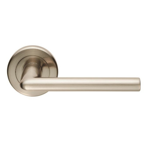 Sterling Serozzetta Dieci Lever On Rose, Satin Nickel