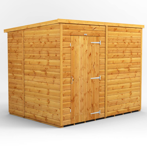 8x6 Power Pent Shiplap Dip Treated Windowless Shed