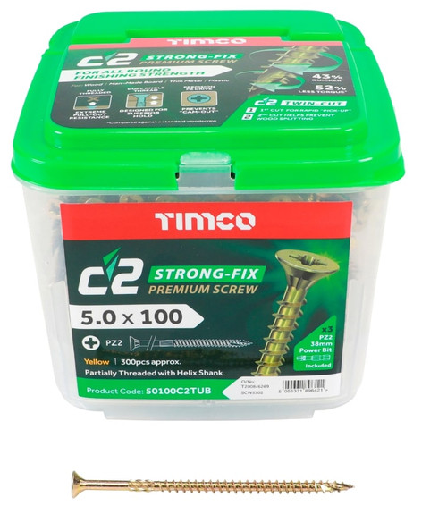 Classic Pozi Woodscrews, 5mm x 100mm