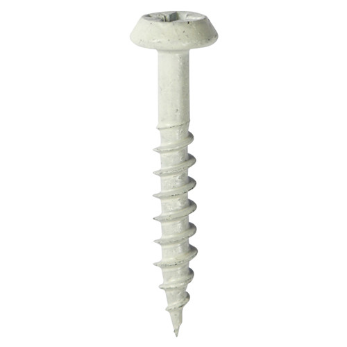 Classic Rainwater Screw, White, 5mm x 25mm