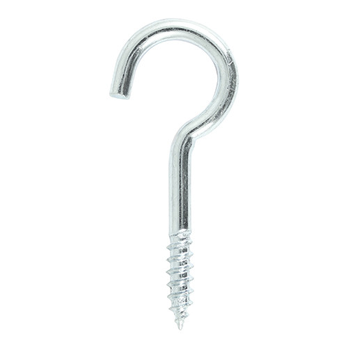 Pack Of 4, 60mm Screw Hooks, Bzp