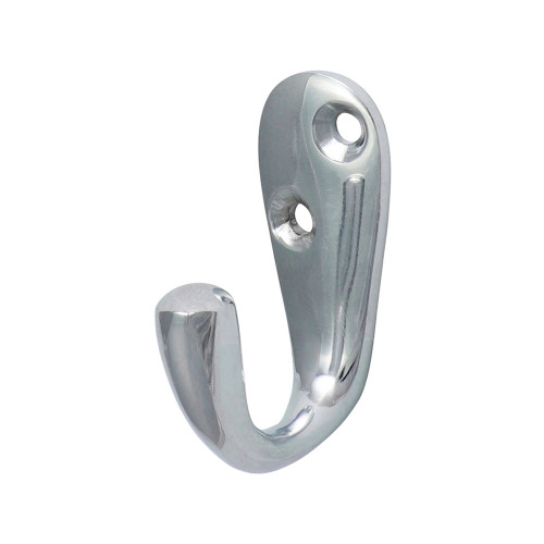Single Robe Hook, 44mm x 18mm, Polished Chrome