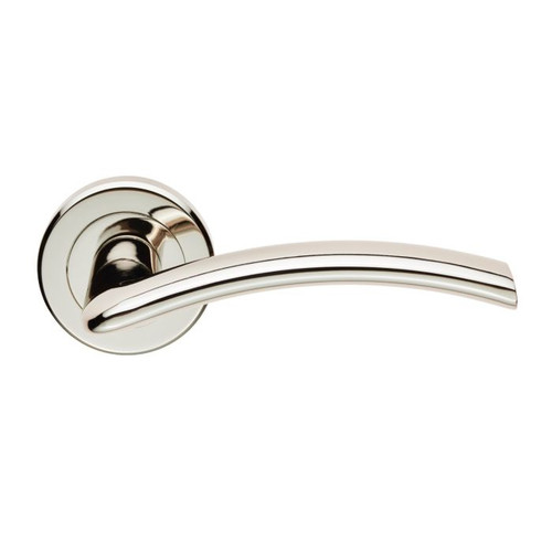 Sterling Serozzetta Trenta Lever On Rose, Polished Nickel