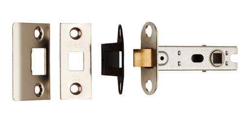 Sterling Bolt Thru Mortice Latch, 3 Nickel, Silver