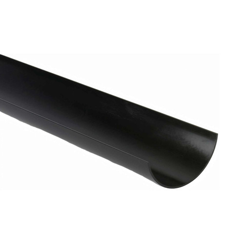 Brett Martin 112mm Round Gutter, 2m, Black