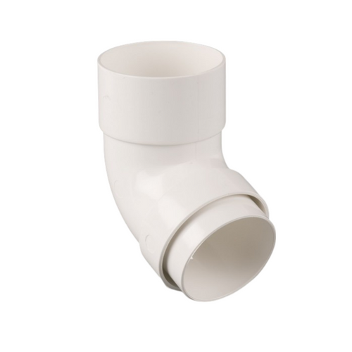Brett Martin 68mm Round Downpipe, Offset Bend, 112.5 Degree Arc, White