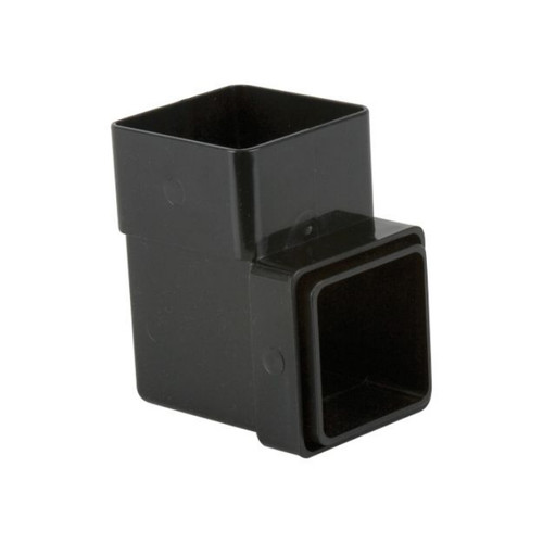 Brett Martin 65mm Square Downpipe Bend, 92.5 Degrees, Black