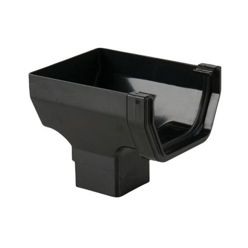 Brett Martin 114mm Square Gutter Stopend, Outlet, Black