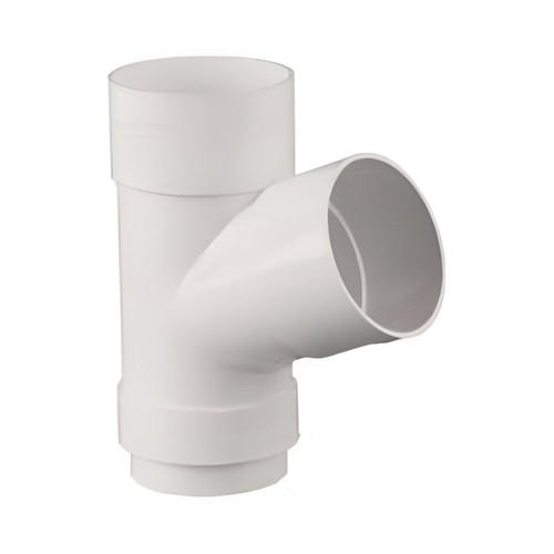 Brett Martin 68mm Round Downpipe Branch, Arctic White