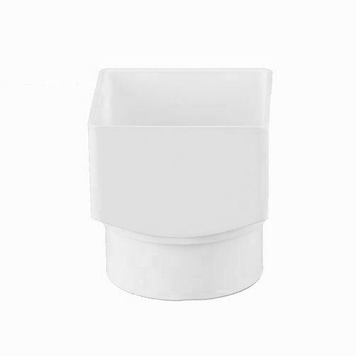 Brett Martin 65mm Square To Round Downpipe Adaptor, Arctic White