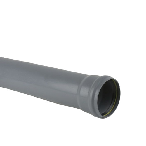 Brett Martin 110mm Soil Pipe, Single Socket, 3m, Grey