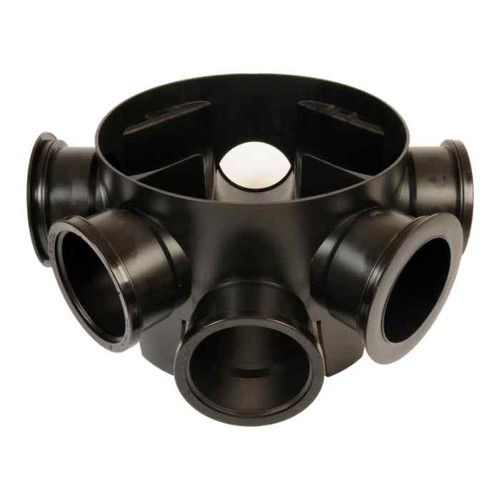 Brett Underground 315mm Shallow Access Chamber Base, 5 Inlets With 2 Plugs