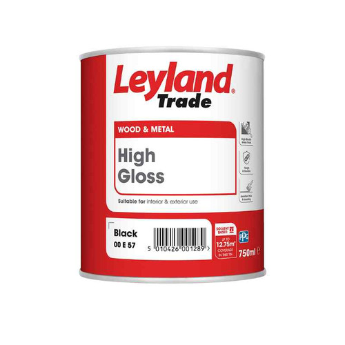 Leyland Trade Coatings High Gloss Brilliant White 750ml, Solvent Based, 17 sq m/l