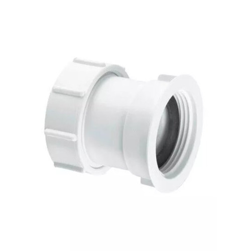 Mcalpine Multifit Straight Connector Bsp Female, White, 1 1/2", 40mm
