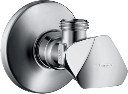 Hansgrohe Angle Valve E-Design Chrome, 15mm x 3/8"