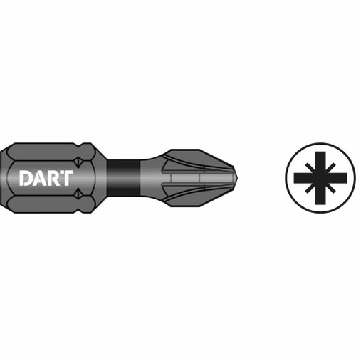 DART PZ2 25mm Impact Driver Bit - Pack 25
