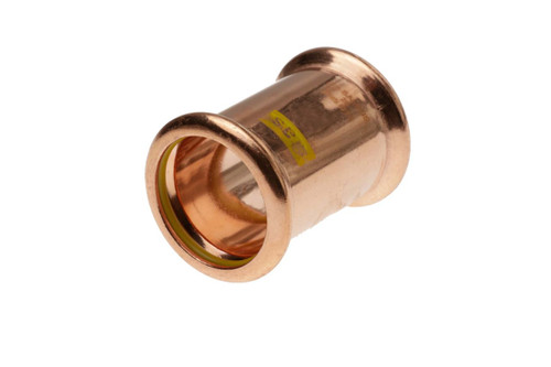 Pressfit Gas 15mm Straight Coupling, Copper