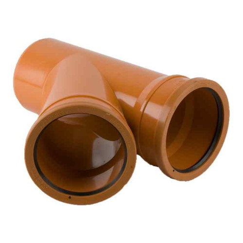 Brett Martin Underground 110mm x 110mm Double Socket Branch, 45 Degree