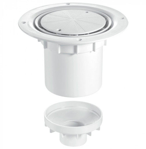 Vertical Gully For Sheet Flooring With 75mm Water Seal (White)