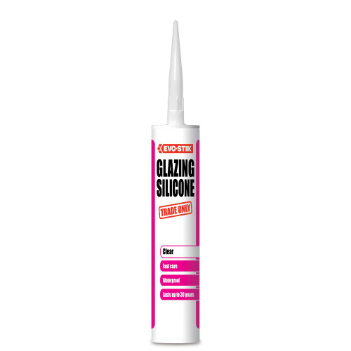 Evo-Stik Glazing Silicone Sealant, Clear, 290 ML