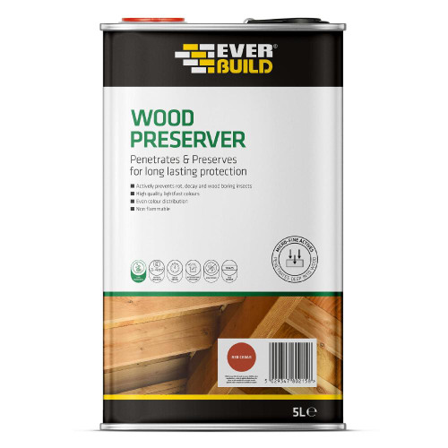 Everbuild Wood Preserver, Red Cedar, 5l