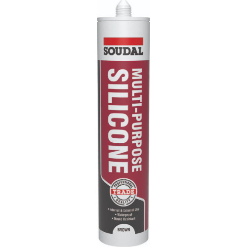 Soudal Multi-Purpose Silicone, Brown, 270 ML