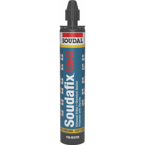 Soudal Soudafix P300-ST (Styrene) Anchor Resin, 300 ML, Dark Grey