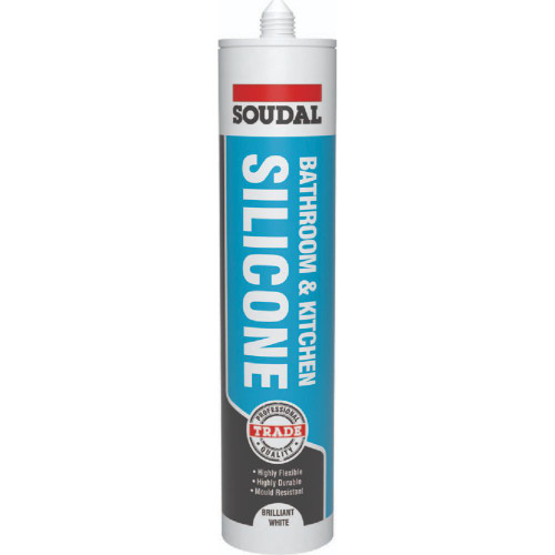 Soudal Bathroom & Kitchen Silicone, 290 ML, White