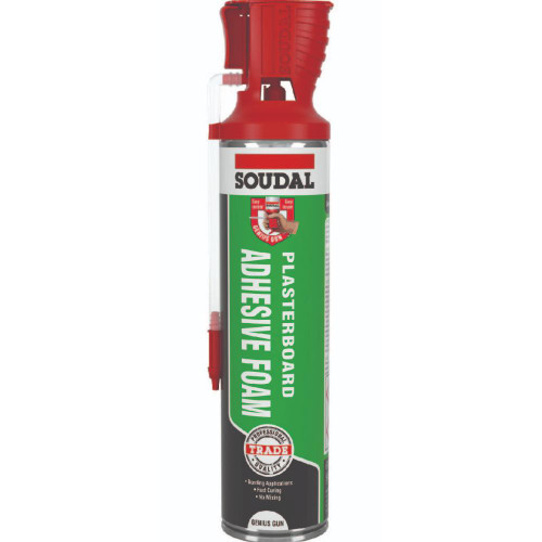 Soudal Plasterboard Adhesive Genius Gun, 600 ML, Orange