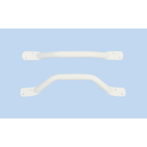 Grab Rail Flat End 2 Hole 25 x 600mm White Polyester