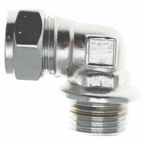 15mm x 1/2 Elbow, Bright Chrome Plated