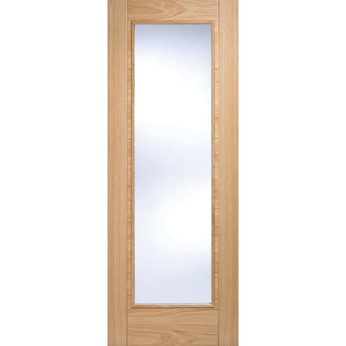 Vancouver Oak Prefinished 1 Light Clear Glass Glazed Internal Door 2040mm x 826mm x 40mm