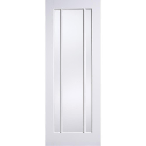 Lincoln White Primed 3 Light Clear Glass Glazed Internal Door 1981mm x 610mm x 35mm